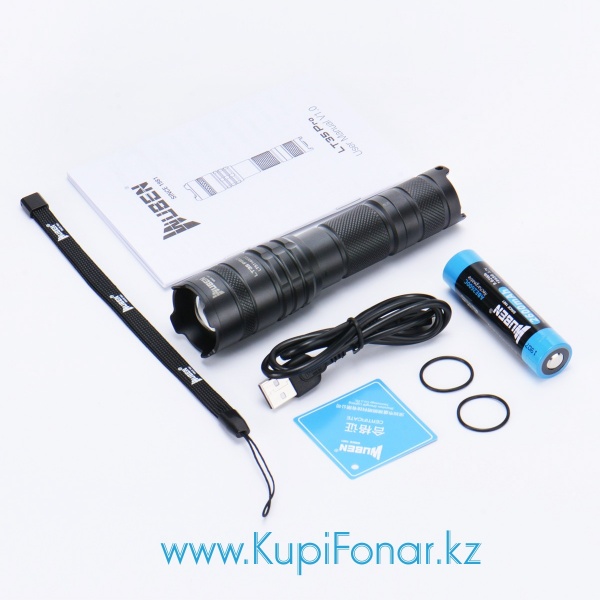 Фонарь аккумуляторный Wuben LT35 Pro, CREE XP-L2 V6, 1200 лм, 1x18650, USB, изменяемая фокусировка