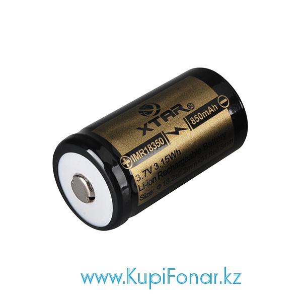  18350 Xtar 850 mah (IMR), 3,7V, Li-ion