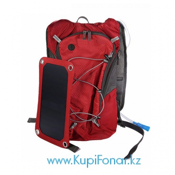 Рюкзак Eceen Smart ECE-611 с солнечной панелью 7Вт и гидратором, USB, красный