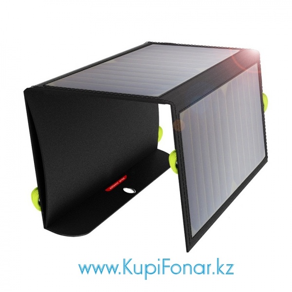 Солнечная панель Allpowers 21Вт (AP-SP-002-BLA) с аккумулятором 6000 мАч, 5В, макс. 3.5А, 2xUSB, 1xType C