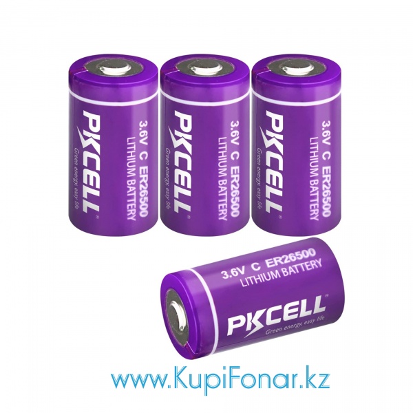 Элемент питания литиевый PKCell ER26500 (C), 8500 мАч, 3.6 В, LiSOCl4