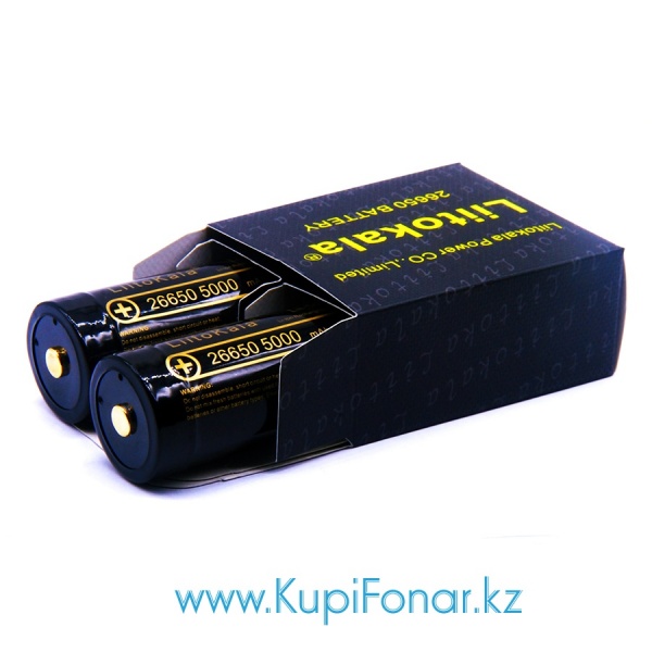 Аккумулятор 26650 LiitoKala Lii-50A 5000 мАч, 3,7В, Li-ion, PCB, USB