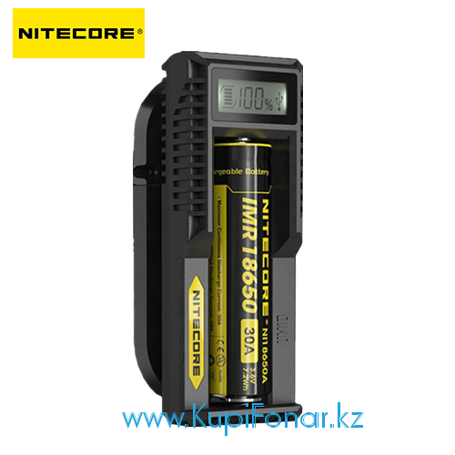Универсальное зарядное устройство Nitecore Sysmax UM10 на 1 аккумулятор, с LCD дисплеем  (штекер USB, длина кабеля 0,6 м)