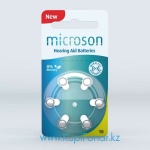 Элемент питания Zinc-Air Microson 10 1.45В, 6 шт в блистере (PR70/ZA10), для слуховых аппаратов