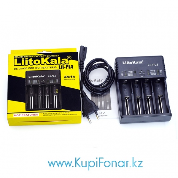 Универсальное зарядное устройство LiitoKala Lii-PL4 на 4 аккумулятора Li-ion/Ni-MH, LCD