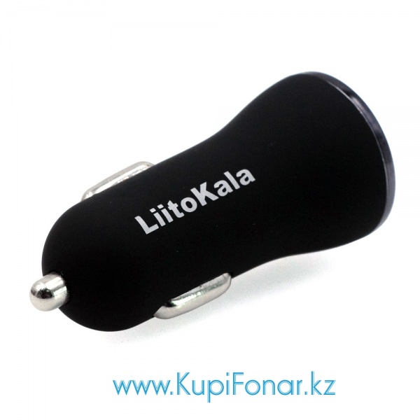 Адаптер USB 3.0 LiitoKala CC-37 от прикуривателя 12В, 2xUSB 2.4A, с кабелем microUSB